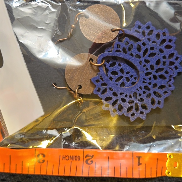 Colorful Long Drop Earring Bundle Three pair NWOT - Picture 4 of 4